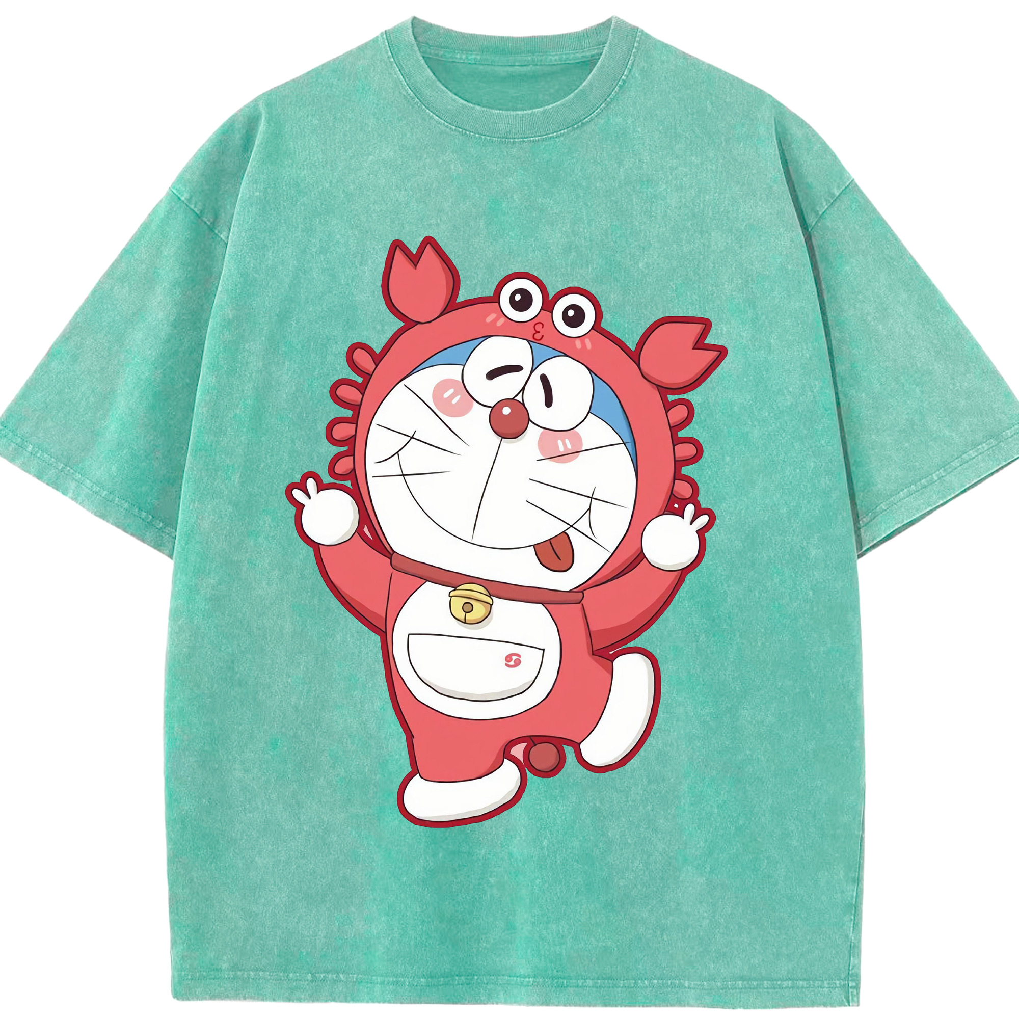（画像用） ドラえもん Doraemon 綿100% ヴィンテージ風 半袖Tシャツ（フロントプリント）